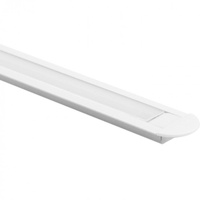 Hliníkový zapustený LED profil biely 2 m s matným difúzorom pre LED pásy + krytky Ecolight série P