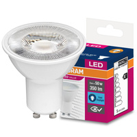 LED žiarovka PAR16 reflektor GU10 4,5W = 35W 350lm 6500K studená biela 120° VALUE Osram