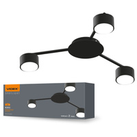 Luster Stropné svietidlo 3x GX53 LED čierna Moderné Videx