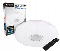 Plafond LED stropné svietidlo 24W 1680lm 3000-6500K CCT 160° stmievateľné Pilot Round White Diami Masterled