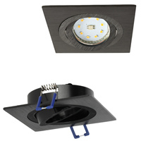 Zápustná montáž GU10 Halogénová zapustená bodová sieťka Black Square Kobi