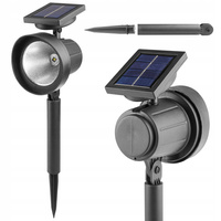 Solárne poháňané vonkajšie LED svietidlo 0,4 W 6500K studená biela so súmrakovým senzorom Black IP44 Masterled