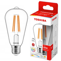 LED žiarovka E27 ST64 7W = 60W 806lm 2700K teplá biela Filament Stmievateľná TOSHIBA