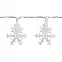 Dekoratívna LED vianočná reťaz 6500K, studená biela 20LED Stars 3m Masterled