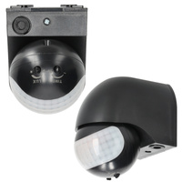 LX40 Vonkajší pohybový senzor IP44 180° PIR čierny Premium Kobi