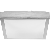 Plafond Stropné svietidlo 2x E27 Kúpeľňa Povrchová montáž 140° IP44 Square Silver Solen Masterled