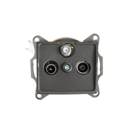 Anténna zásuvka RTV-SAT Final Square Graphite LOGI Kanlux