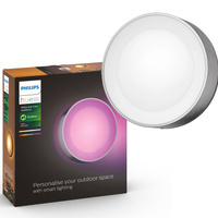 Záhradné nástenné LED vonkajšie fasádne svietidlo 15,2 W 1060 lm IP44 Biela a farebná Ambiance RGB + TW Silver Smart SMART Zigbee Bluetooth Daylo Philips HUE