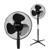 Podlahový ventilátor Kobi Stojaci cirkulačný ventilátor 45W 43cm čierny