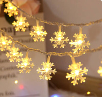 LED reťaz snehových vločiek 20xLED 3m 2700K Vianočný LVT
