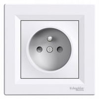 Jednoduchá zásuvka 2P+PE s doskou SCHNEIDER ASFORA