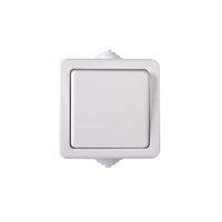 Jednopólový reverzibilný spínač 10A Square White TEKNO Kanlux