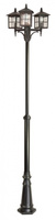 Záhradné svietidlo Vonkajší stĺpik E27 Benátky Lucerna OGMWN 3 KW 180-280cm čierna Su-Ma