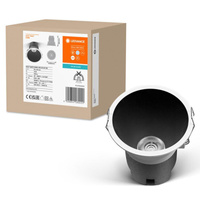 LED zapustené stropné zapustené bodové svietidlo 10W 700lm 4000K, neutrálna biela sieť biela čierna Downlight Slim Ledvance