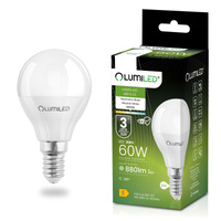 LED žiarovka E14 guľka P45 8W = 60W 806lm 4000K neutrálna biela 180° LUMILED