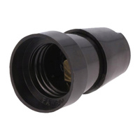 Bakelitová objímka žiarovky E27 čierna PAWBOL