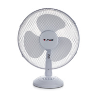 Stolný ventilátor 40W 3 ramená 30 cm biely VT-4012-3 V-TAC