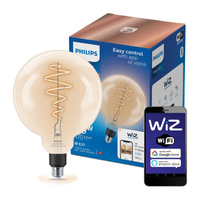 LED žiarovka E27 Sphere G200 6,7W = 40W 470lm 2700-6500K TW FILAMENT Smart SMART WiFi Bluetooth App WiZ Philips