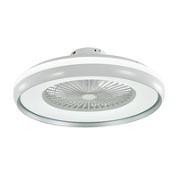 Stropný ventilátor 45W s integrovaným LED CCT svetlom a RF diaľkovým ovládaním Sivý krúžok VT-5022 V-TAC