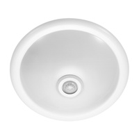 LED stropné svietidlo 2x E27 s pohybovým a súmrakovým senzorom biele okrúhle 30 cm