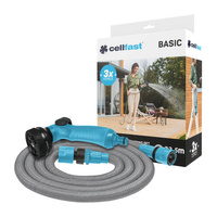 Záhradná hadica na vodu 22,5 m s pištoľou a spojkami BASIC CELLFAST