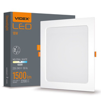 LED panel Zapustené vstavané svietidlo 18W 2200lm 4000K, neutrálna biela Videx