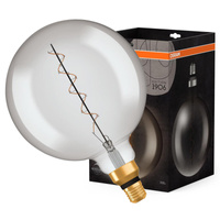Dekoratívna LED žiarovka G200 Sphere E27 4,8W = 16W 150lm 1800K teplá biela 320° Smoke Filament Dimmable Vintage 1906 Osram