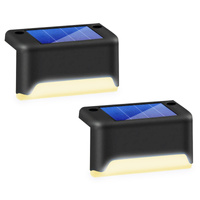 2x Solárne LED schodiskové svietidlo Ozdobné svietidlo Senzor súmraku IP44 Teplé