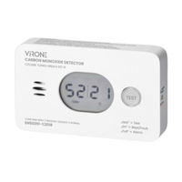 Detektor oxidu uhoľnatého s teplomerom a senzorom vlhkosti