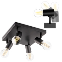 Stropné svietidlo Plafond SPOT TUBA Reflektor Halogénové svietidlo 4x E27 GLASA LUMILED