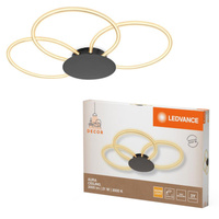 LED dekoratívne stropné svietidlo 21W 2200lm 3000K teplá biela stmievateľné šedé Dekor Ledvance