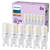 6x LED žiarovka G9kapsulou 3,7W = 40W 470lm 2700K teplá biela 320° EC Multipack Philips