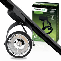 GU10 ES111 čierna VICTUS jednofázové zbernicové svetlo Lumiled