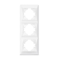 Horizontálny rám zásuvky Trojitá povrchová montáž biela BINERA VIDEX