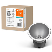 LED zapustené stropné zapustené bodové svietidlo 10W 800lm 4000K, neutrálna biela sieť biela strieborná Downlight Slim Ledvance