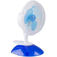 Stolný ventilátor Cirkulácia vzduchu Stojanový veterný ventilátor 31cm 13W bielo-modrý + klip