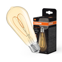 Dekoratívna LED žiarovka ST64 Edison E27 4,9W = 40W 470lm 2200K teplá biela CRI90 300° Amber Dimmable Vintage 1906 Osram