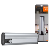 LED svetelný pás pod skrinku 1W 69lm 4000K neutrálna biela so senzorom pohybu batérie strieborný lineárny Ledvance