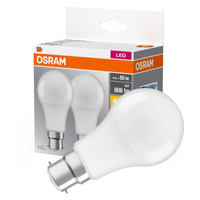 2x LED žiarovka A60 B22d 8W = 60W 806lm 2700K teplá biela 150° BASE Osram