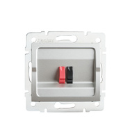 Zvuková zásuvka pre reproduktory s jedným štvorcovým reproduktorom LOGI Kanlux Silver