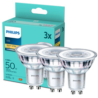 3x LED žiarovka GU10 Reflector PAR16 4,6W = 50W 355lm 2700K teplá biela 36° Essential Philips