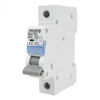 Nadprúdový istič Poistkový odpojovač 6kA 1P B 16A .MORE