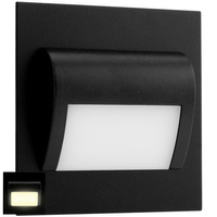 Schodiskové svietidlo DECORUS 9 LED 1,2 W Black teplá biela ProVero