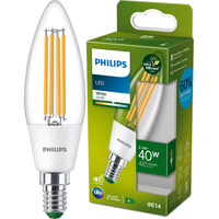 LED žiarovka E14 sviečka B35 2,3W = 40W 485lm 210lm/W 3000K teplá biela 300° CLASS A UltraEfficient Philips