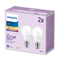 Sada 2x LED žiarovka E27 A60 7W = 60W 806lm 2700K teplá biela žiarovka PHILIPS