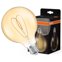 Dekoratívna LED žiarovka G95 Sphere E27 8W = 60W 806lm 2200K teplá biela CRI90 300° Amber Dimmable Vintage 1906 Osram