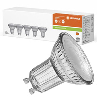 5x LED žiarovka reflektor GU10 PAR16 4,3W = 50W 350lm 4000K neutrálna biela 36° Ledvance