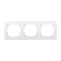 Trojitý horizontálny rámik na povrchovú montáž pre zásuvku biely LOGI Kanlux