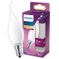 LED žiarovka E14 sviečka BA35 2,2W = 25W 250lm 2700K teplá biela FILAMENT LED Classic Philips