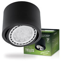 Povrchová montáž HALOGEN SPOT TUBA Movable GU10 ES111 Round Black 100mm TELES LUMILED